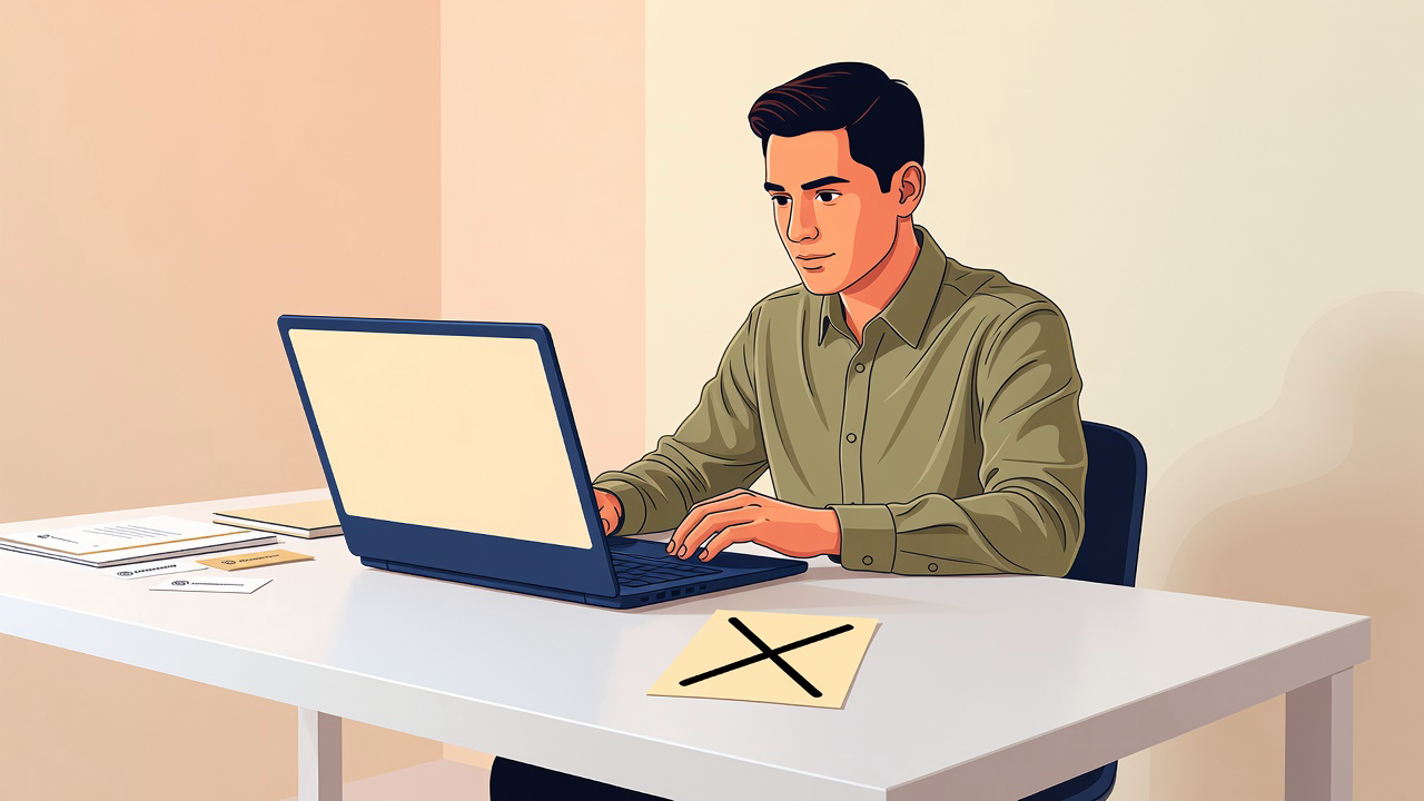 Founder writing a short helpful reply on a laptop, product URL left off the draft