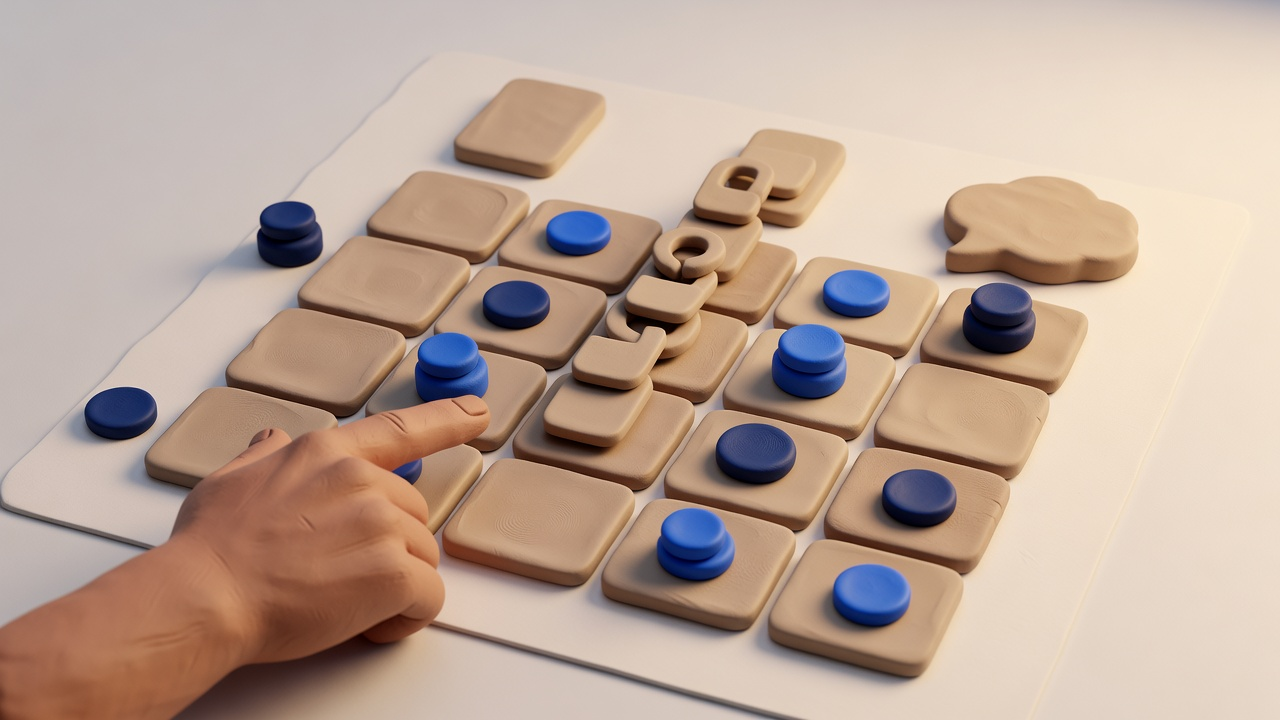 Clay decision tiles for single post, short thread, or reply