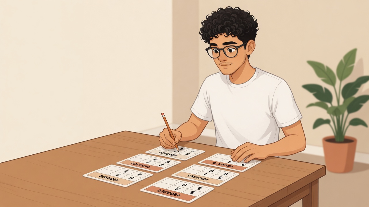 Founder scoring X versus Bluesky jobs on paper cards